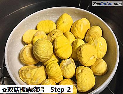 双菇板栗烧鸡做法第二步骤