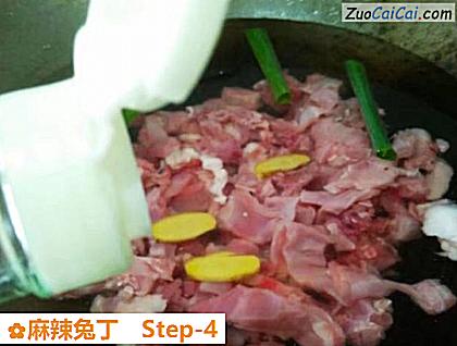 麻辣兔丁做法第四步骤