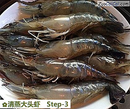 清蒸大头虾做法第三步骤