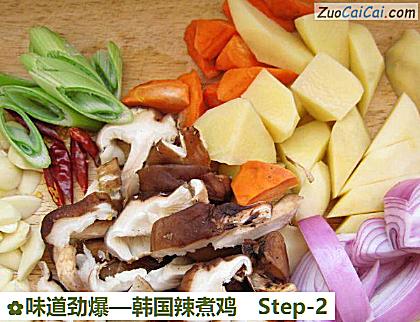 味道劲爆—韩国辣煮鸡做法第二步骤