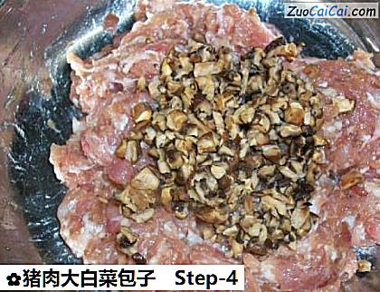猪肉大白菜包子做法第四步骤
