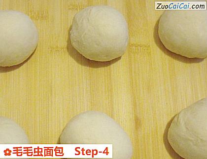 毛毛虫面包做法第四步骤