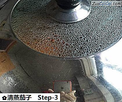 清蒸茄子做法第三步骤