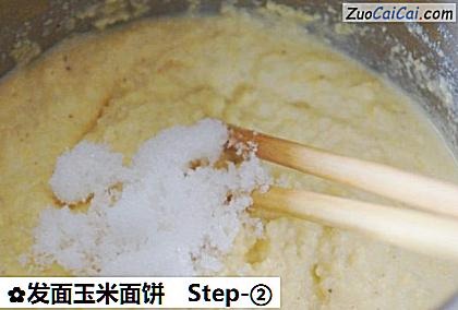 发面玉米面饼做法第二步骤
