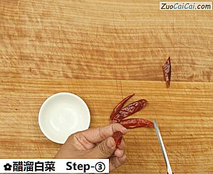 醋溜白菜做法第三步骤
