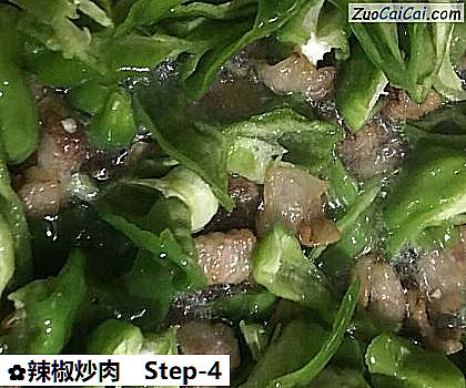 辣椒炒肉做法第四步骤