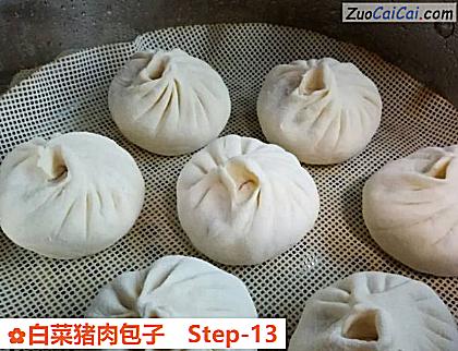 白菜猪肉包子做法第十三步骤