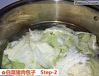 白菜猪肉包子做法第二步骤