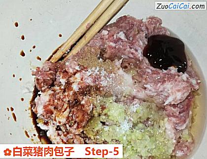 白菜猪肉包子做法第五步骤