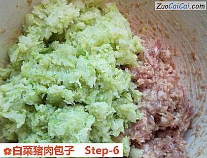 白菜猪肉包子做法第六步骤