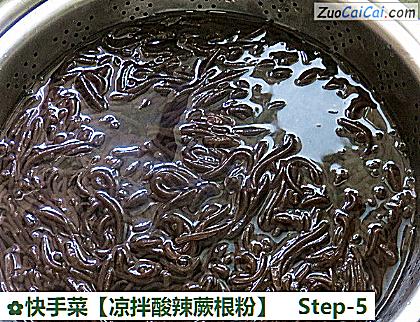 凉拌酸辣蕨根粉做法第五步骤