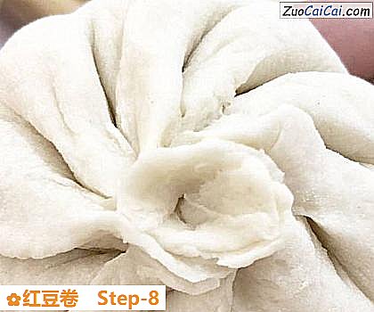 红豆卷做法第八步骤
