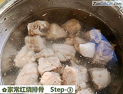 家常红烧排骨做法第三步骤