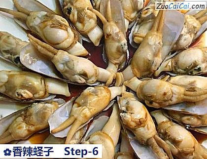 香辣蛏子做法第六步骤