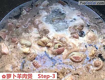 萝卜羊肉煲做法第三步骤