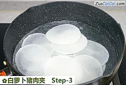 白萝卜猪肉夹做法第三步骤