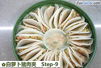 白萝卜猪肉夹做法第九步骤