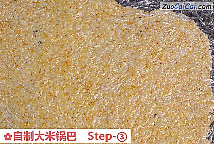 自制大米锅巴做法第三步骤