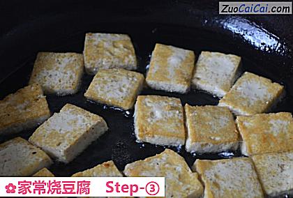家常烧豆腐做法第三步骤