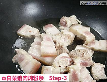 白菜猪肉炖粉条做法第三步骤