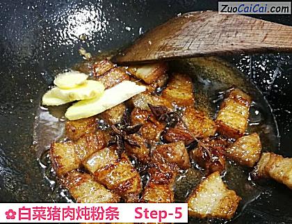 白菜猪肉炖粉条做法第五步骤