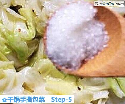 干锅手撕包菜做法第五步骤