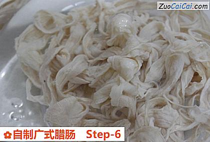 自制广式腊肠做法第六步骤