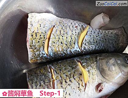 酱焖草鱼做法第一步骤