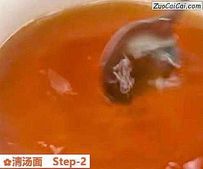 清汤面做法第二步骤