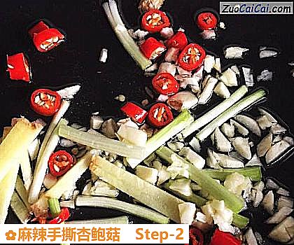 麻辣手撕杏鲍菇做法第二步骤