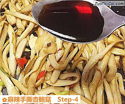 麻辣手撕杏鲍菇做法第四步骤