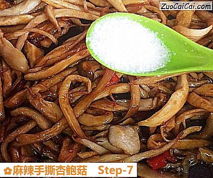麻辣手撕杏鲍菇做法第七步骤