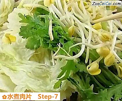 水煮肉片做法第七步骤