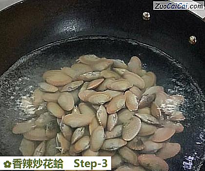 香辣炒花蛤做法第三步骤