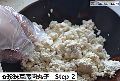 珍珠豆腐肉丸子做法第二步骤