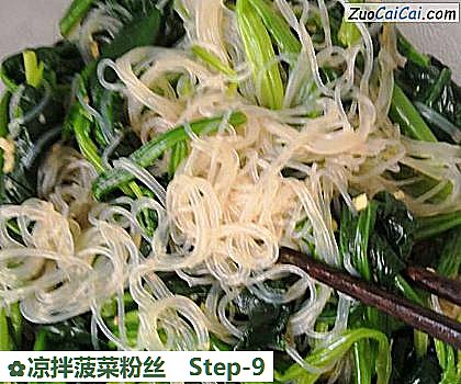 凉拌菠菜粉丝做法第九步骤