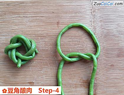 豆角酿肉做法第四步骤