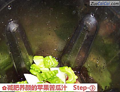 减肥养颜的苹果苦瓜汁做法第三步骤