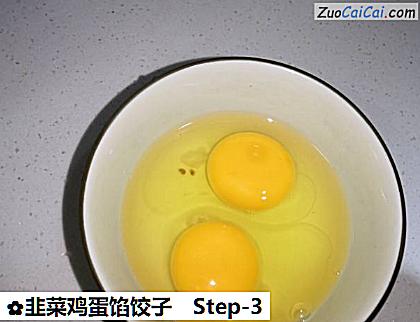 韭菜鸡蛋馅饺子做法第三步骤