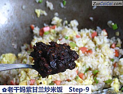 老干妈紫甘兰炒米饭做法第九步骤