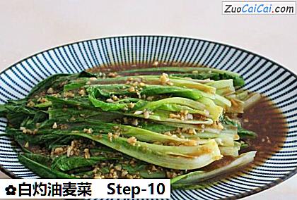 白灼油麦菜做法第十步骤