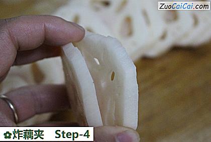 炸藕夹做法第四步骤