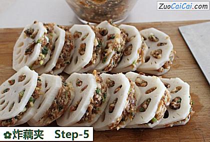 炸藕夹做法第五步骤