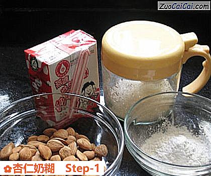 杏仁奶糊做法第一步骤