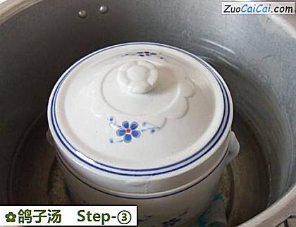 鸽子汤做法第三步骤