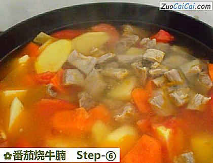 番茄烧牛腩做法第六步骤