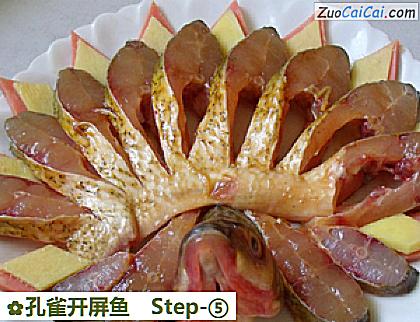 孔雀开屏鱼做法第五步骤