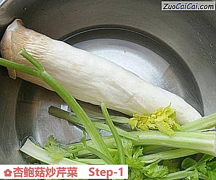 杏鲍菇炒芹菜做法第一步骤