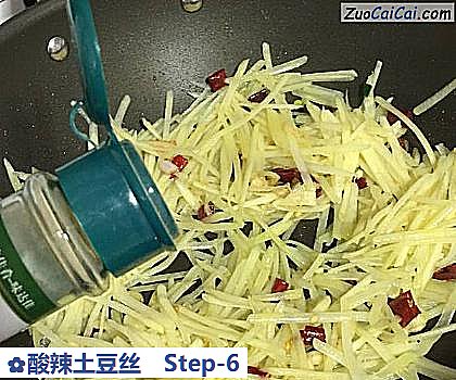 酸辣土豆丝做法第六步骤