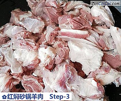 红焖砂锅羊肉做法第三步骤